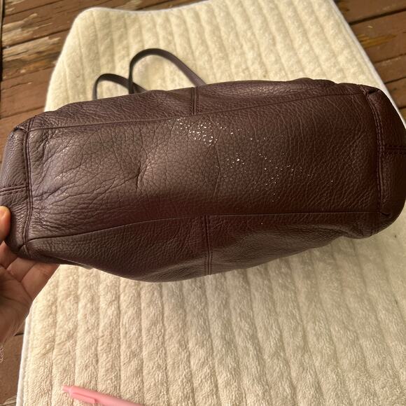 Coach F57545 Brown Pebbled Leather Shoulder Bag Gold Hardware Vintage Purse - Picture 11 of 16